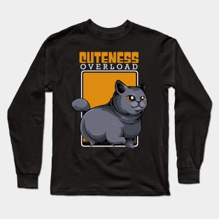 British Shorthair - Cuteness Overload - Cute Kawaii Cat Long Sleeve T-Shirt